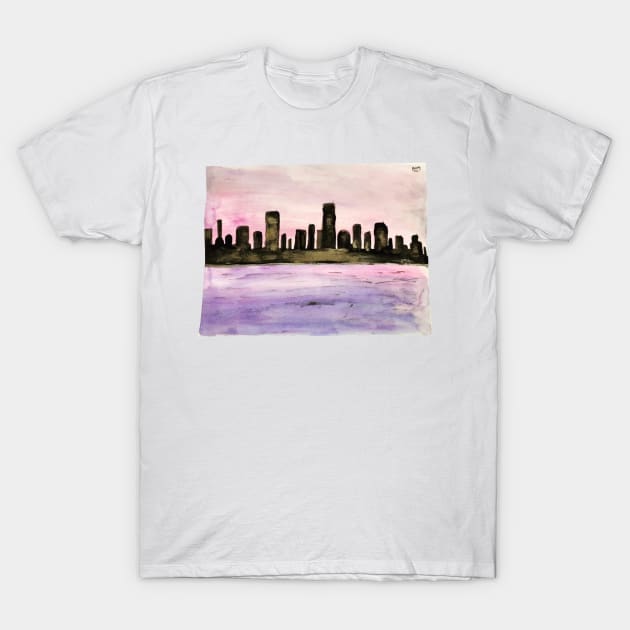 Hazy City Painting T-Shirt by jhsells98